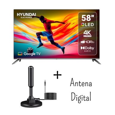 TELEVISOR HYUNDAI 58 PULGADAS 4K UHD QLED 58 D5813QG + ANTENA DIGITAL - 1