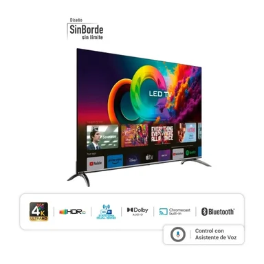 TELEVISOR HYUNDAI 58 PULGADAS 4K UHD QLED 58 D5813QG + ANTENA DIGITAL - 4