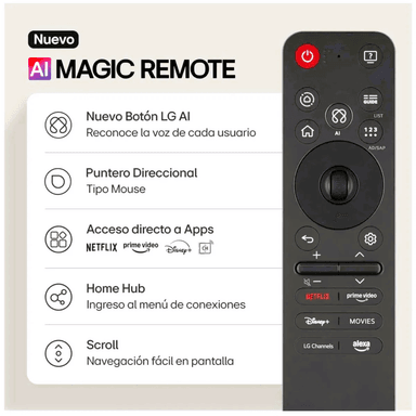 TELEVISOR LG 50 PULGADAS QNED 4K THINQ AI 50QNED73ASA + CONTROL MAGIC AI + ANTENA DIGITAL - 3