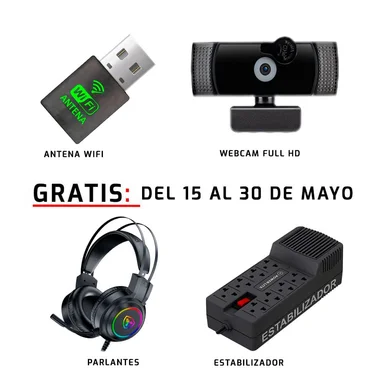 COMPUTADORA PC GAMER DRACO GREEN PLUS INTEL CORE i7 12700F 16GB 500GB 24' CURVO RTX5060 8GB MI PC LISTA - MIPCLISTA - 4