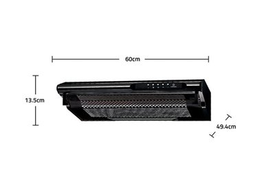 CAMPANA EXTRACTORA INDURAMA 3 VELOCIDADES 60 CM NEGRO - CEI-602NE - 5