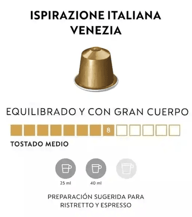 CAFÉ ISPIRAZIONE ITALIANA ISPIRAZIONE VENEZIA X 10 CÁPSULAS ORIGINAL NESPRESSO - 2