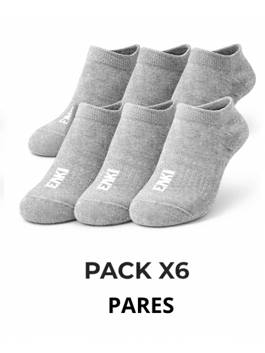 MEDIAS PACK X6 HOMBRE ALGODÓN - GRIS CLARO - 1
