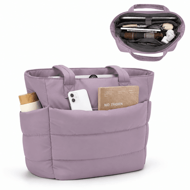 BOLSOS PUFFER TIPO TOTE BAGS PARA DAMA PORTALAPTOP - 1