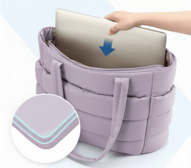 BOLSOS PUFFER TIPO TOTE BAGS PARA DAMA PORTALAPTOP - 2