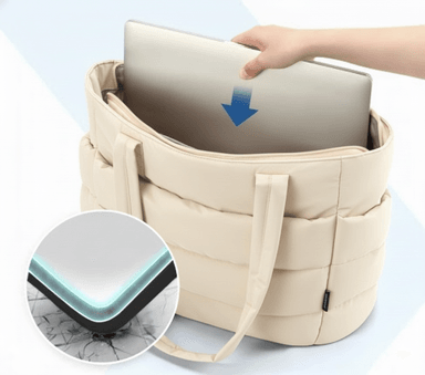 BOLSOS PUFFER TIPO TOTE BAGS PARA DAMA PORTALAPTOP - 4