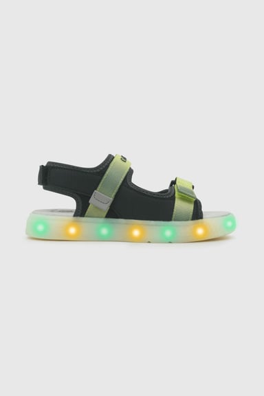 SANDALIA LUCES COLLOKY KID NIÑO NEGRO - 2