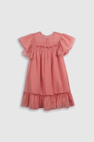 VESTIDO CASUAL COLLOKY KID NIÑA FUCSIA - 2