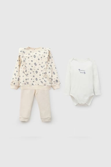 SET POLERÓN/BODY CASUAL COLLOKY INFANT NIÑA BEIGE - 1