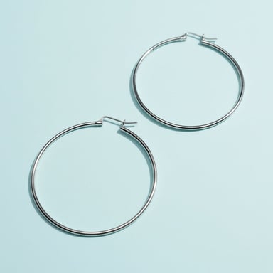 ARETE DE PLATA ARGOLLA LISA C/S 40MM - 3