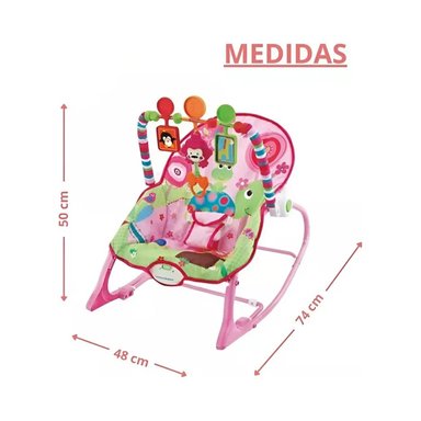 SILLA MECEDORA VIBRADORA MUSICAL ROCKER FUCSIA PARA BEBÉ - 4