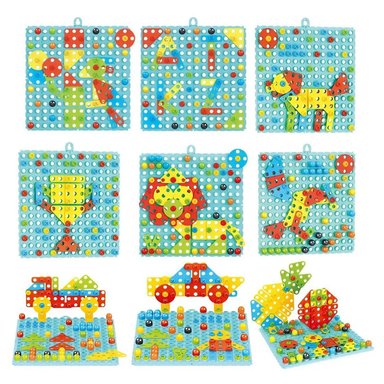 SET DIDÁCTICO MOSAICO CON TALADRO 262 PZS PARA NIÑO - 2
