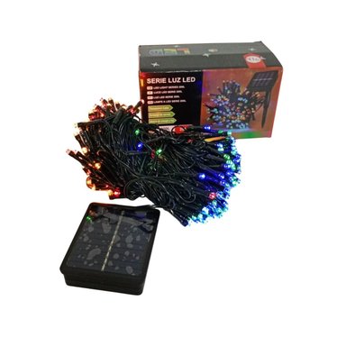 LUCES LED NAVIDEÑAS MULTICOLOR CON PANEL SOLAR -20 MTS - 3