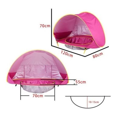 CARPA CON MINI PISCINA CELESTE UV UPF 50+ PARA BEBÉ NIÑO - 5
