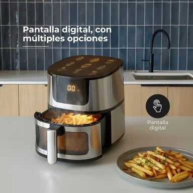 AIRFRYER BELESSI CON PANTALLA DIGITAL, CAPACIDAD DE 4.5LT Y VENTANA DE VISUALIZACIÓN CON LUZ. - 3