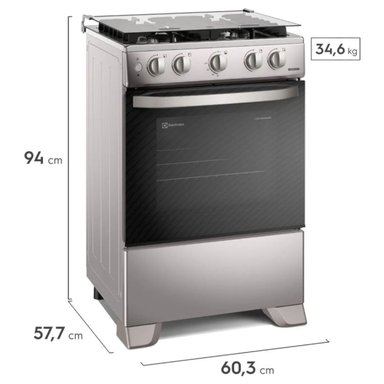 COCINA A GAS ELECTROLUX FE4ISR 4 HORNILLAS CON TECNOLOGÍA VAPORBAKE - 4