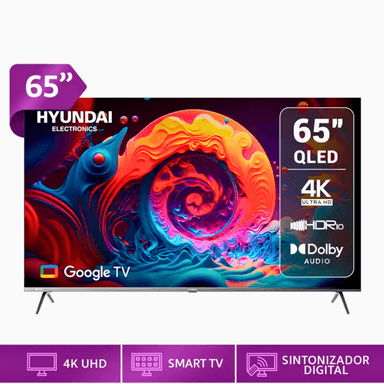 TELEVISOR HYUNDAI 65' HYLED6513QG 4K QLED GRIS - 1