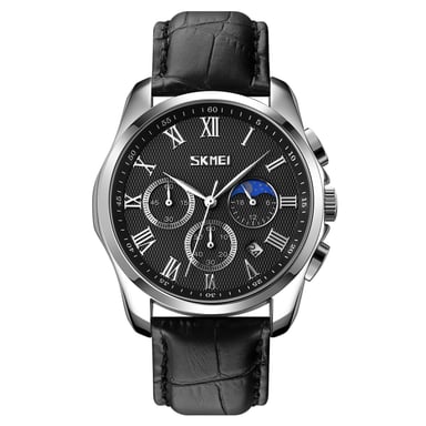 RELOJ SKMEI 9260 FASE LUNAR CORREA DE CUERO - 2