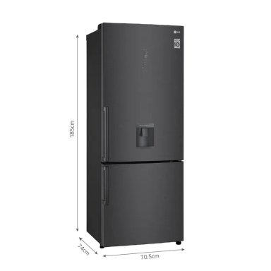 REFRIGERADORA GB46TGT 446L DOOR COOLING BOTTOM FREEZER NEGRO MATE LG - 2