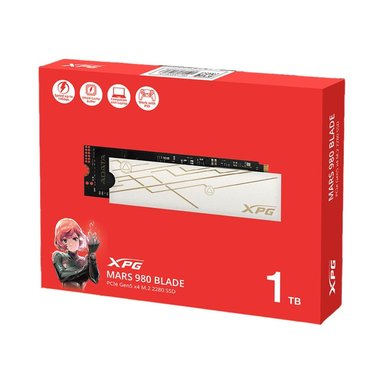 ADATA MARS 980 BLADE 1TB SSD M.2 PCIE GEN5 - VELOCIDAD ULTRA RÁPIDA 14,000 MB/S, IDEAL PARA GAMING - 1