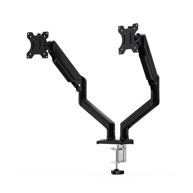 SOPORTE DE MONITOR DOBLE GAME PRO MUA8014B PARA PANTALLAS DE 14' A 32' - COLOR NEGRO, AJUSTABLE Y ERGONOMICO - 1