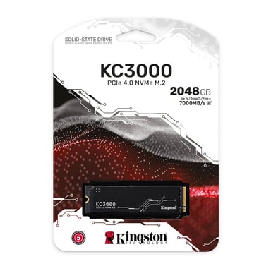 KINGSTON KC3000 SSD 2048GB M.2 2280 PCIE 4.0 NVME - VELOCIDAD Y CAPACIDAD EXCEPCIONALES - 1