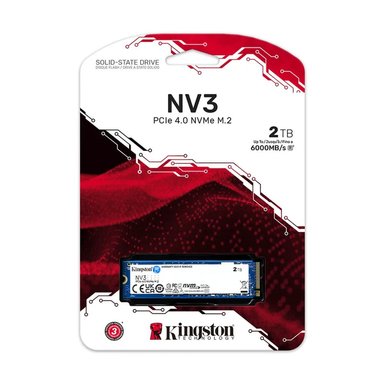 UNIDAD DE ESTADO SÓLIDO KINGSTON NV3 2TB M.2 2280 NVME 4.0 - RÁPIDO Y COMPATIBLE CON LAPTOPS Y PC - 1