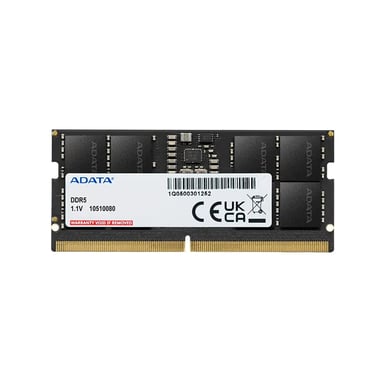 MEMORIA DDR5 16GB SODIMM ADATA 4800 MHZ PARA LAPTOP - COLOR NEGRO, ALTA VELOCIDAD Y RENDIMIENTO - 1