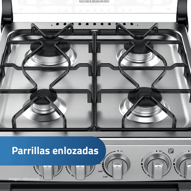 COCINA A GAS INDURAMA 4 QUEMADORES FONTANA GRIS - 2