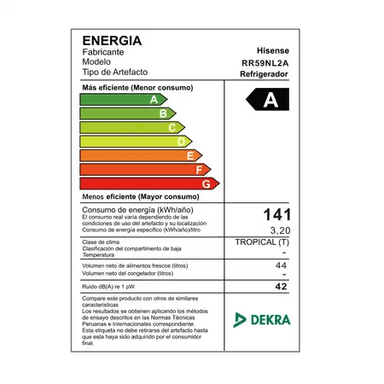 FRIGOBAR HISENSE 45L RR59NL2A PLAREADO. - 6
