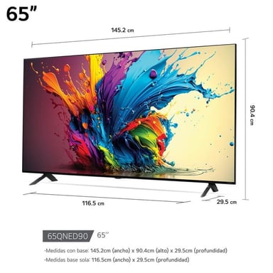 TELEVISOR LG 65' 65QNED90TSA.AWF 4K QNED MINILED WEBOS NEGRO - 2