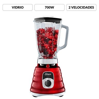 LICUADORA OSTER 3 VELOCIDADES 1.25L ROJA - 1
