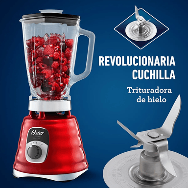 LICUADORA OSTER 3 VELOCIDADES 1.25L ROJA - 6