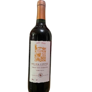 PACK 3 BOTELLAS VINO TINTO JULIÁN CORTEZ 750ML SEMI SECO - EDICIÓN PREMIUM LUNAHUANÁ - 3
