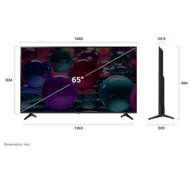 TELEVISOR 65'' LG UHD 4K WEBOS THINQ AI 65UA7300PSB 2025 + ANT - 2
