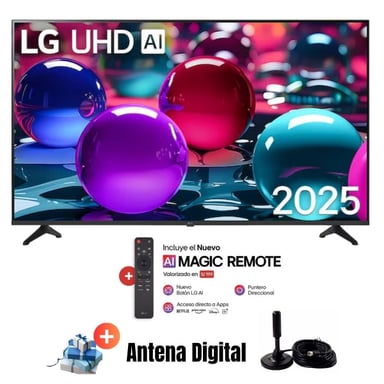 TELEVISOR 65'' LG UHD 4K WEBOS THINQ AI 65UA7300PSB 2025 + MAGIC + ANT - 1