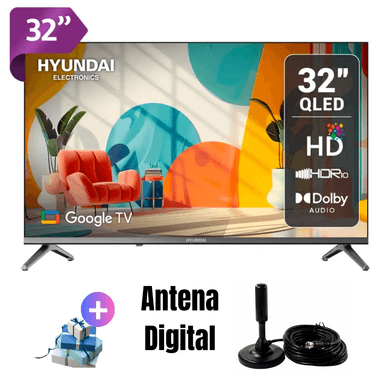 TELEVISOR 32'' HYUNDAI QLED GOOGLE TV HYLED3259QG 2025 + ANT - 1
