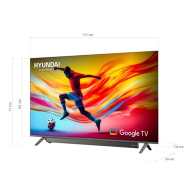 TELEVISOR SMART TV HYUNDAI 50'' QLED FHD HYLED5029QFG 2025 + ANT + RACK FIJO - 2