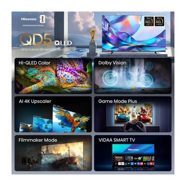 TELEVISOR SMART TV HISENSE 55'' QLED UHD 4K 55QD5SV 2026 - 3