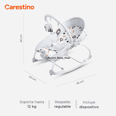 MECEDORA VIBRADOR PARA BEBÉS CARESTINO -BALANCIN- GREIGE - 5