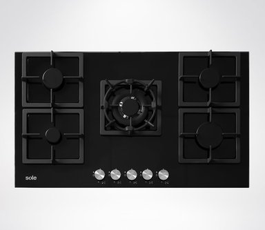 ENCIMERA VIDRIO TEMPLADO GLP/GN SOLE 5 HORNILLAS 86CM - 2