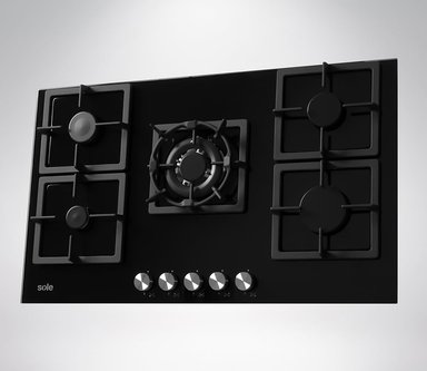 ENCIMERA VIDRIO TEMPLADO GLP/GN SOLE 5 HORNILLAS 86CM - 3