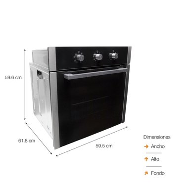 HORNO ELÉCTRICO SOLE EMPOTRABLE 65 L PERFECT - 9