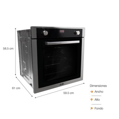 HORNO SOLE EMPOTRABLE 70 L PREMIUM GLP/GN - 9