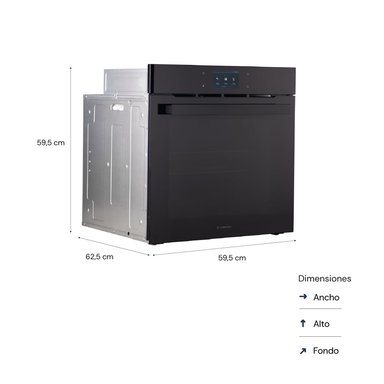 HORNO ELÉCTRICO S-COLLECTION EMPOTRABLE 75 L PUREBLACK D3 TFT - 3
