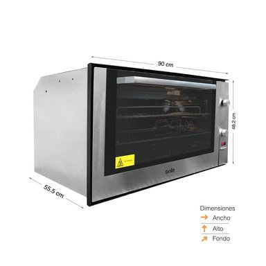 HORNO SOLE EMPOTRABLE 110 L GLP/GN - 6