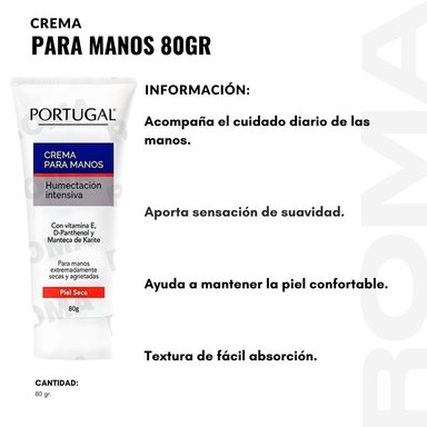 CREMA PARA MANOS 80G PORTUGAL - 2