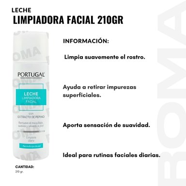 PACK 2 LECHE LIMPIADORA FACIAL 210G PORTUGAL - 2