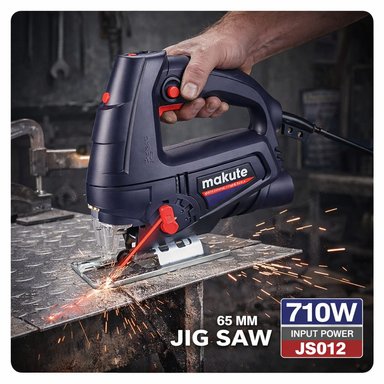 SIERRA CALADORA 710W MAKUTE INDUSTRIAL CON GUÍA LASER CORTE MADERA Y METAL - 6