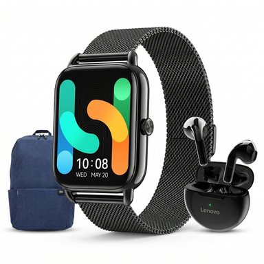 HAYLOU SMARTWATCH RS4 PLUS NEGRO +LENOVO AUDIFONO HT38 NEGRO +XIAOMI MOCHILA DAYPACK AZUL OSCURO - 1